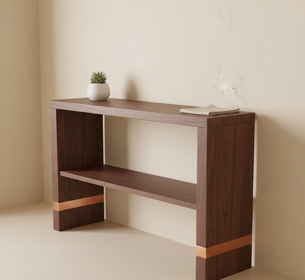 Compacte houten console tafel