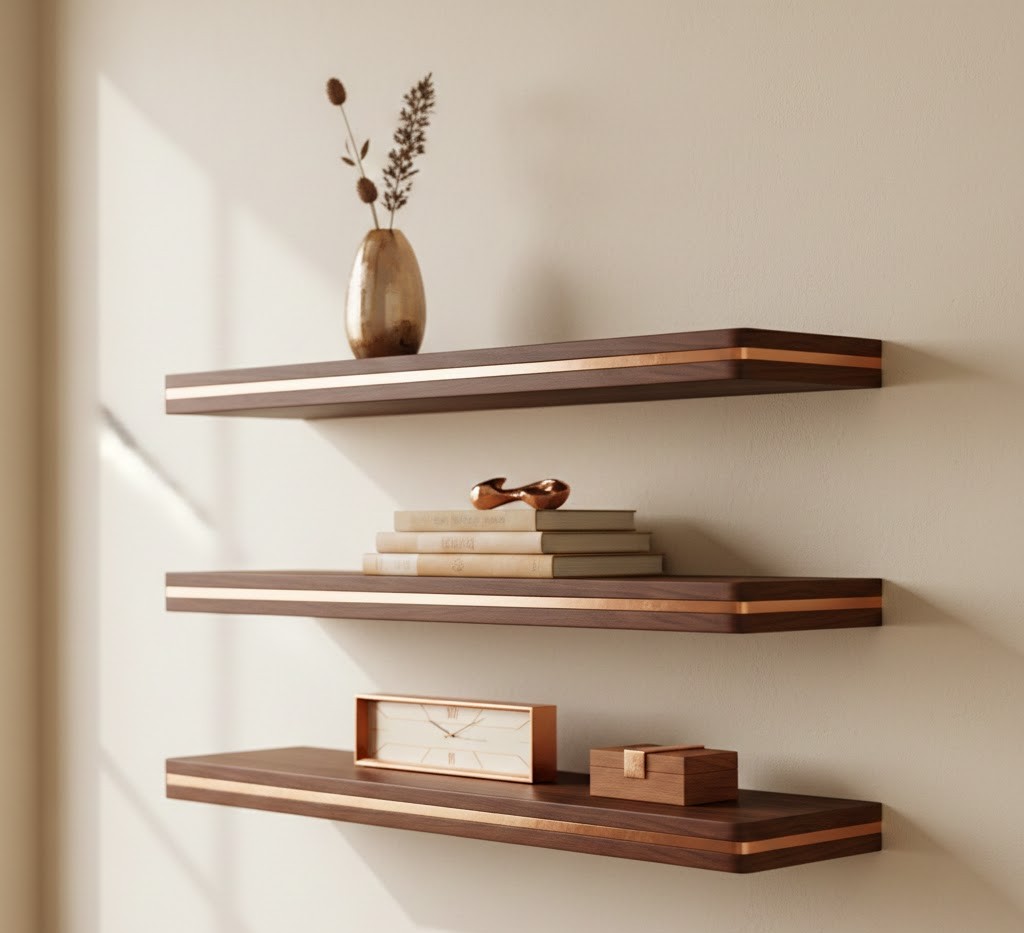 Minimalistische wandplank serie